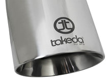 Load image into Gallery viewer, aFe Takeda 304 Stainless Steel Clamp-On Exhaust Tip 2.5in. Inlet / 4.5in. Outlet / 9in. L - Polished - DTX Performance