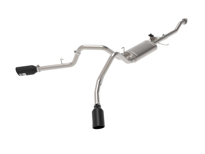 aFe Gemini XV 3in 304 SS Cat-Back Exhaust 15-20 Ford F-150 V6 2.7L/3.5 w/ Black Tips - DTX Performance