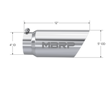 Load image into Gallery viewer, MBRP Universal Tip 5 O.D. Dual Wall Angled 4 inlet 12 length - DTX Performance