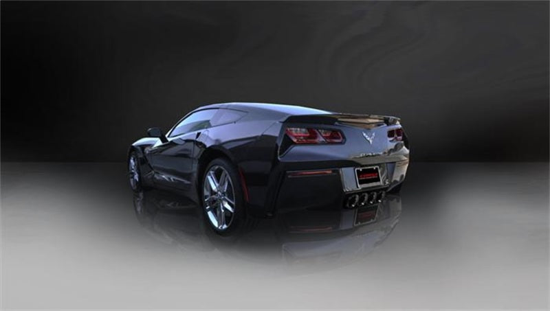 Corsa 2014 Chevy Corvette C7 Coupe 6.2L V8 AT/MT 2.75in Valve-Back Dual Rear Exit Black Xtreme Exht - DTX Performance