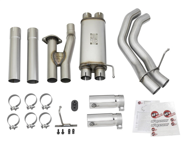 aFe POWER Rebel Series 3in 409 SS Cat Back Exhaust w/ Polished Tips 17 Ford F-150 Raptor V6-3.5L - DTX Performance