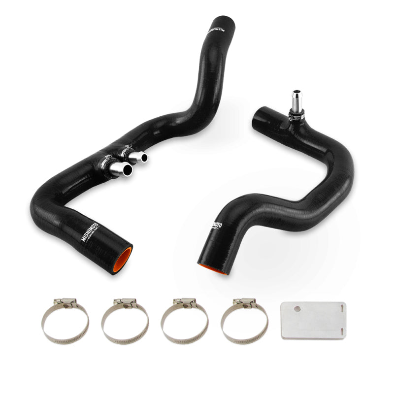 Mishimoto 2018+ Jeep Wrangler JL / Gladiator JT 3.6L AT Black Silicone Radiator Coolant Hose Kit - DTX Performance