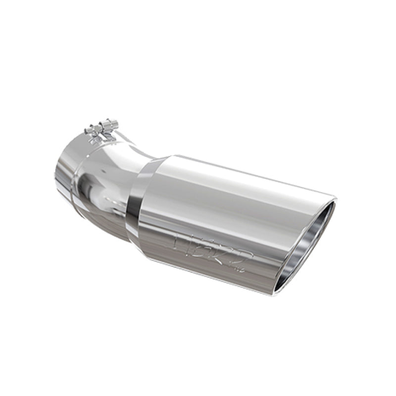 MBRP Universal Tip 6in OD 5in Inlet 15.5in Length 30 Deg Bend Angled Rolled End T304 - DTX Performance