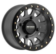 Load image into Gallery viewer, Method MR401 UTV Beadlock 14x7 / 4+3/13mm Offset / 4x156 / 132mm CB Titanium Wheel- Matte Black Ring - DTX Performance