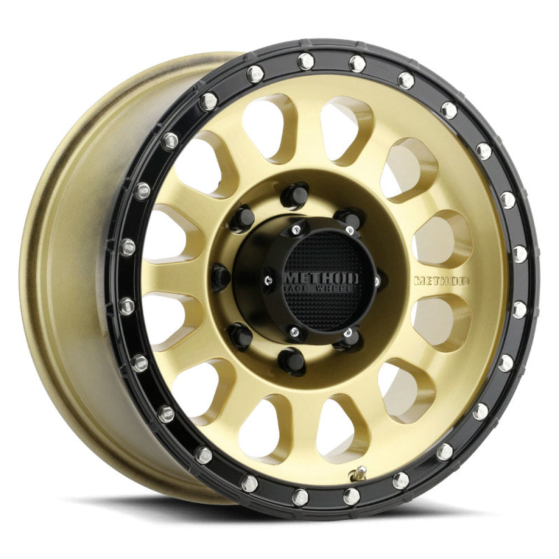 Method MR315 17x8.5 +25mm Offset 8x6.5 130.81mm CB Gold/Black Street Loc Wheel - DTX Performance