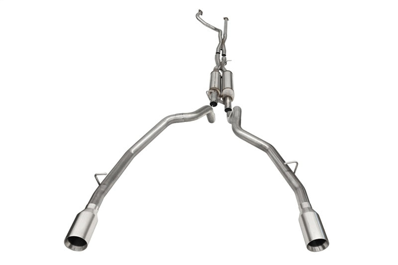 Corsa 21-22 Dodge Ram TRX Crew Cab Xtreme Catback Exhaust Dual Rear Satin Tip - DTX Performance