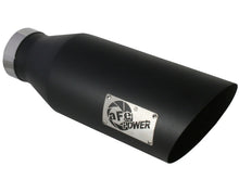 Load image into Gallery viewer, aFe MACHForce XP Exhausts Tips SS-304 EXH Tip 4In x 7Out x 18L Bolt-On (blk) - DTX Performance