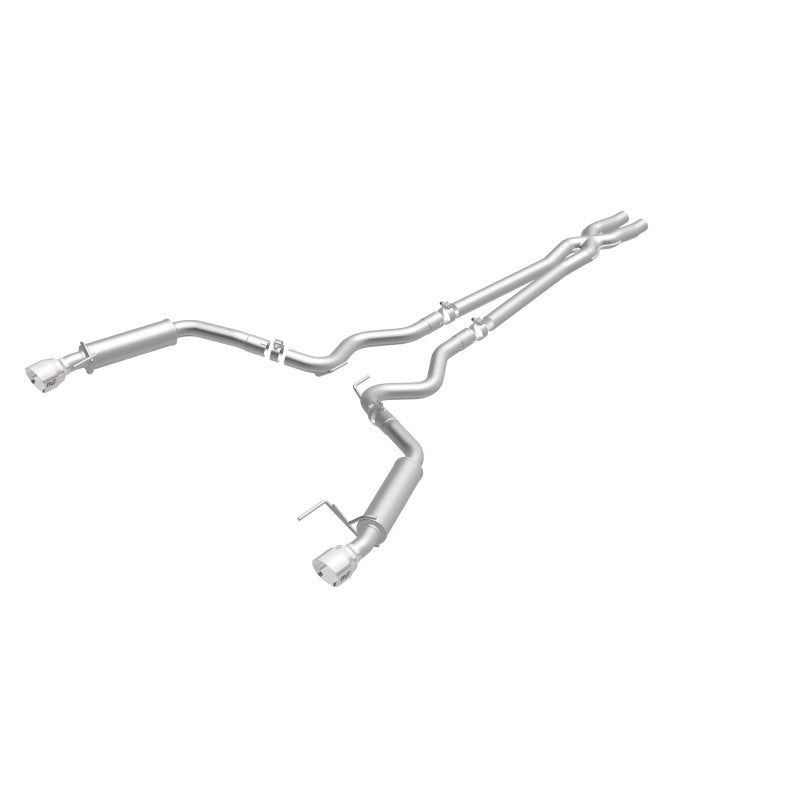 MagnaFlow Cat Back, SS, 2.5in, Competition, Dual Split Polished 4.5in Tips 2015 Ford Mustang V6 3.7L - DTX Performance