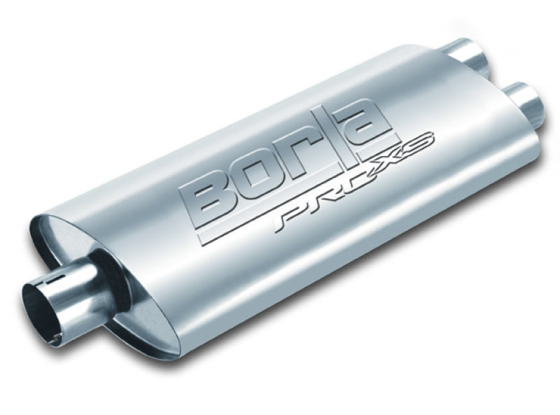 Borla Universal Center/Dual Oval 3in In / 2.5in Out 19in x 4in x 9.5in Notched PRO-XS Muffler - DTX Performance