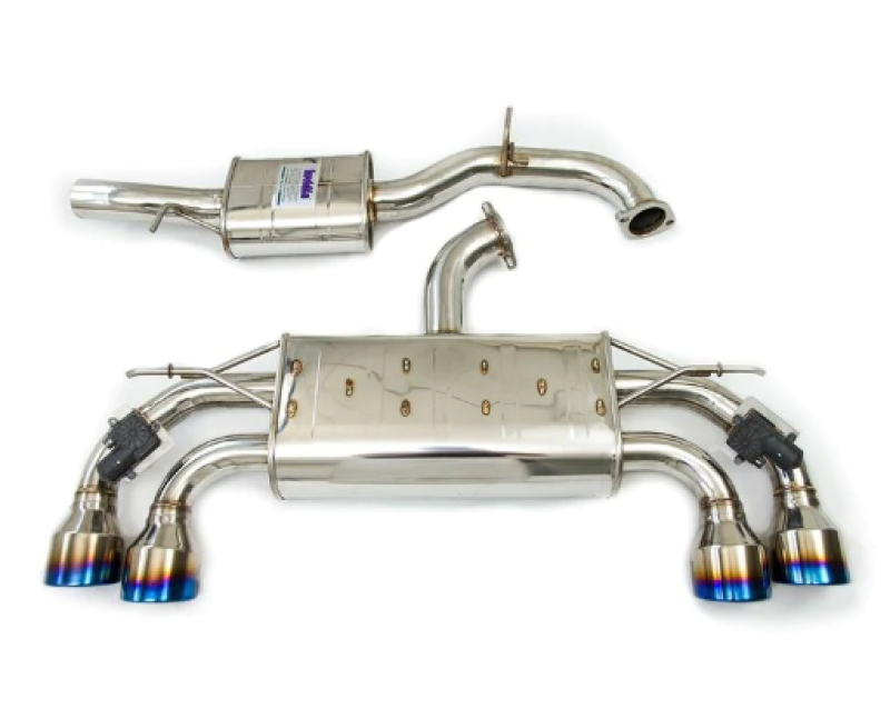 Invidia 18-21 Volkswagen Golf MK7.5 Valved Q300 Rolled Titanium Tip Cat-Back Exhaust - DTX Performance