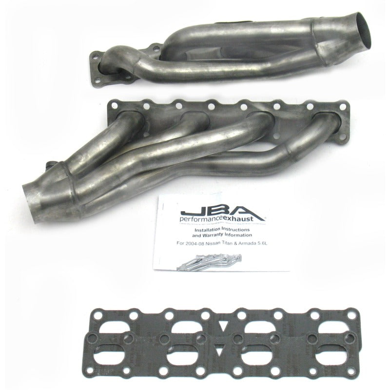 JBA 04-15 Nissan 5.6L VK56DE Oval Port 1-5/8in Primary Raw 409SS Cat4Ward Header - DTX Performance