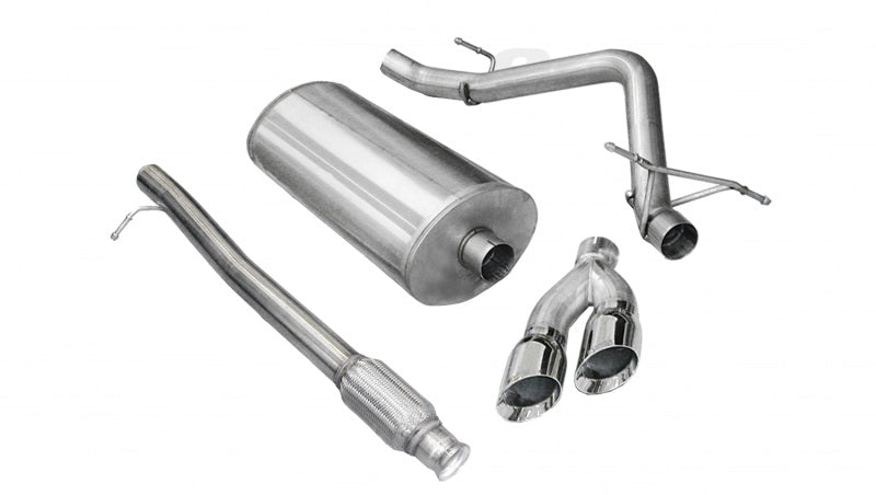 Corsa 10-13 Chevrolet Silverado Crew Cab/Short Bed 1500 4.8L V8 Polished Sport Cat-Back Exhaust - DTX Performance