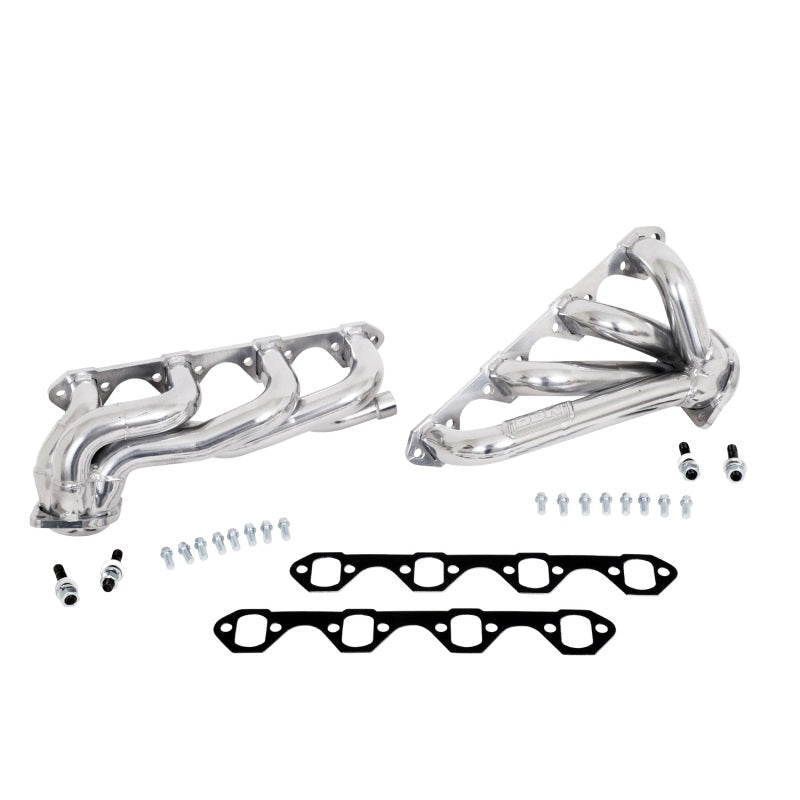 BBK 87-95 Ford F150 Truck 5.8 351 Shorty Unequal Length Exhaust Headers - 1-5/8 Silver Ceramic - DTX Performance