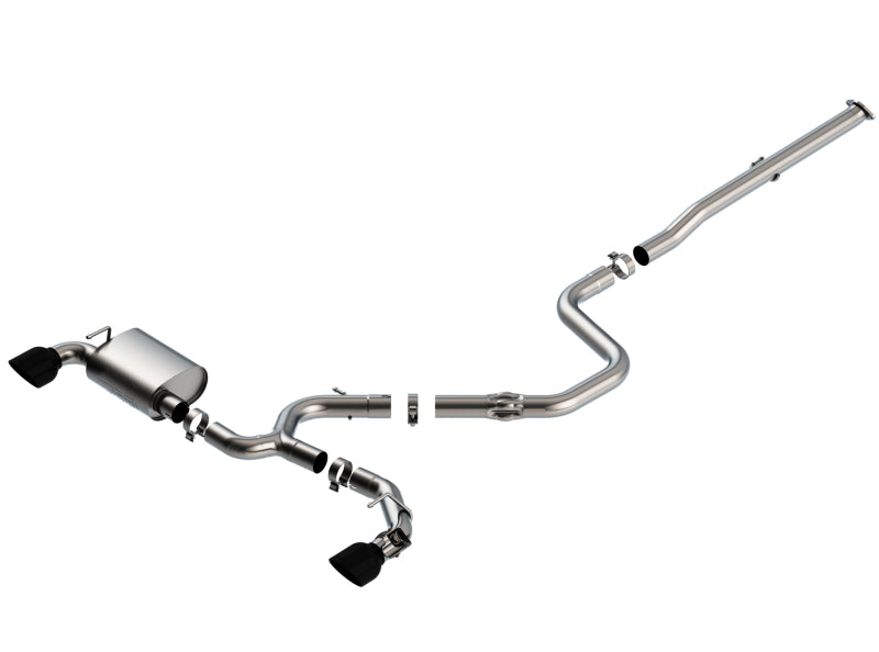 Borla 19-20 Hyundai Veloster N 2.0L I4 MT FWD 2DR 3in ATAK CatBack Exhaust w/ Black Chrome Tips - DTX Performance