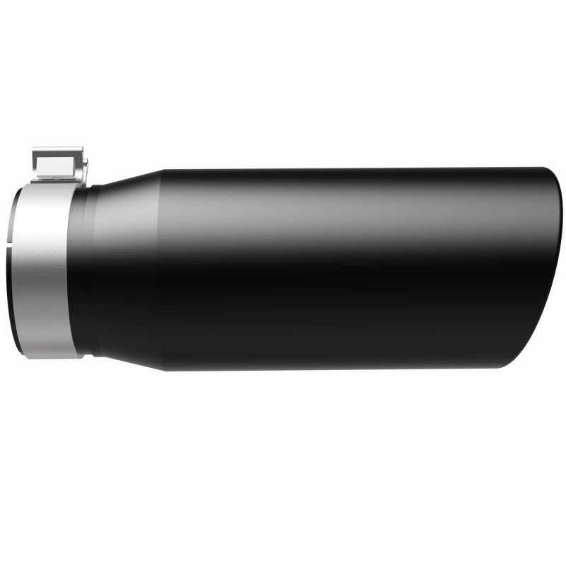 MagnaFlow Tip Stainless Black Coated Single Double Round Single Outlet 5in Dia 4in Inlet 13in L - DTX Performance