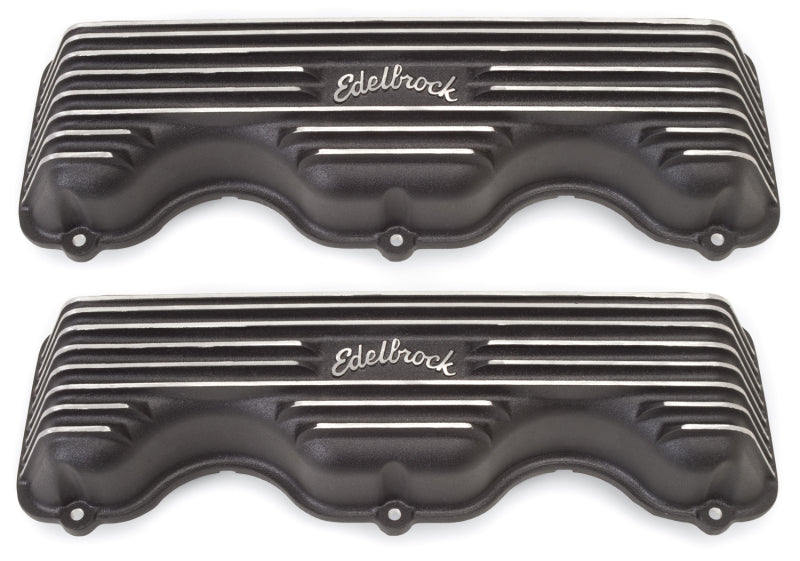 Edelbrock Valve Cover Classic Series Chevrolet W 348/409 CI V8 Black - DTX Performance