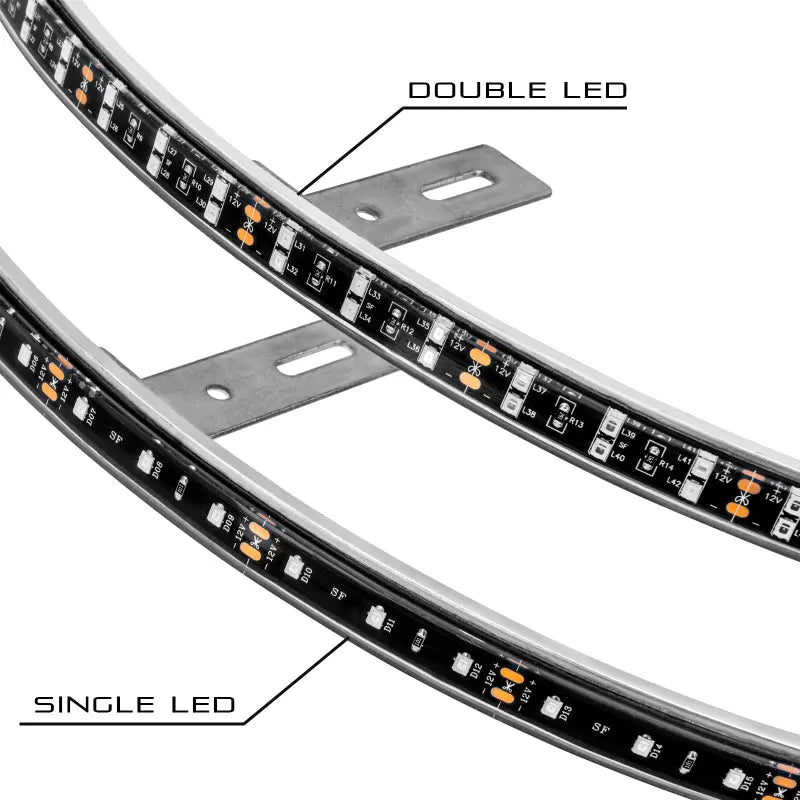 Oracle LED Illuminated Wheel Rings - Double LED - White - DTX Performance