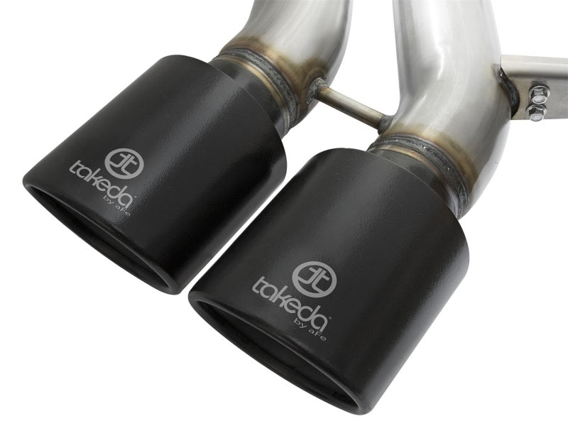 aFe Takeda 3in SS Exhaust Cat-Back 13-16 Ford Focus ST 2.0L Black Tips - DTX Performance