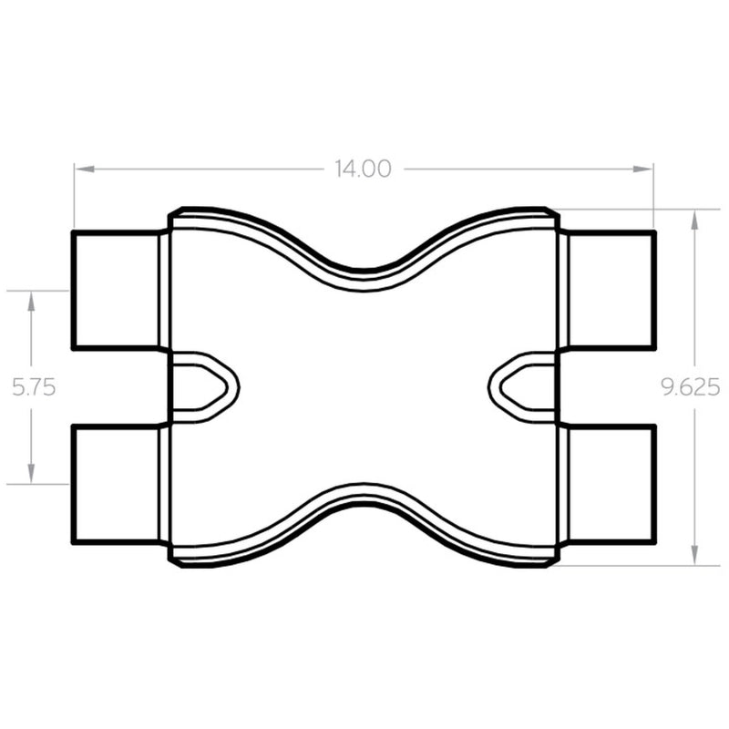 MagnaFlow Smooth Trans X 3/3 X 14 SS - DTX Performance