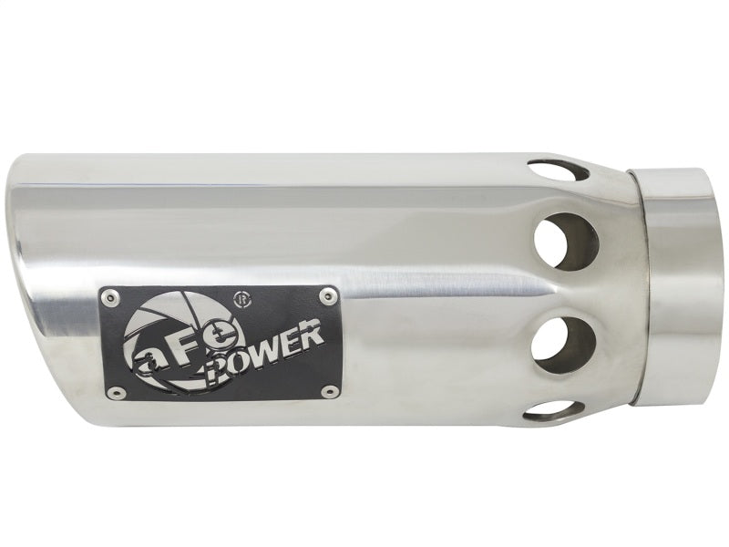 aFe Power Intercooled Tip Stainless Steel - Polished 4in In x 5in Out x 12in L Clamp On - DTX Performance