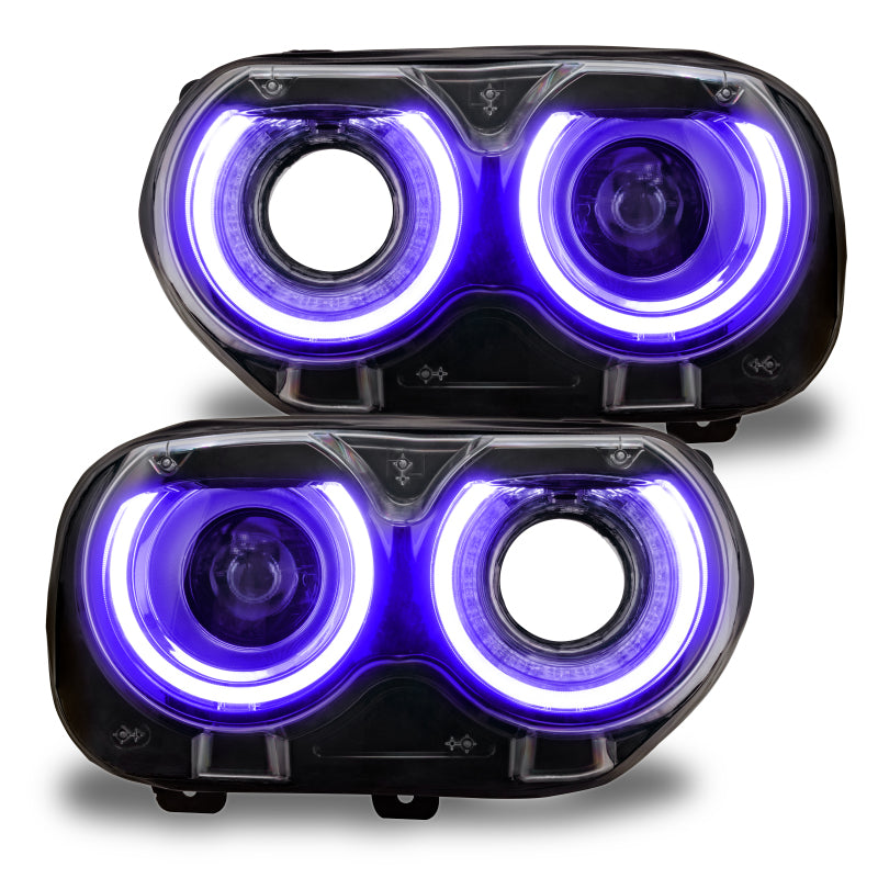 Oracle 15-21 Dodge Challenger RGB+W Headlight DRL Upgrade Kit - ColorSHIFT - DTX Performance