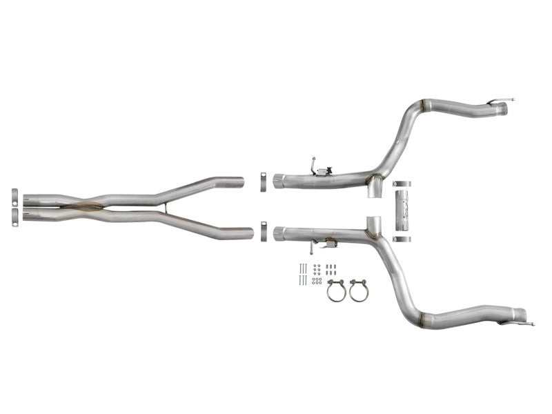 aFe MACH Force-Xp 3in 304 SS Cat-Back Exhaust 15-20 Dodge Charger Hellcat V8-6.2L/6.4L w/o Muffler - DTX Performance