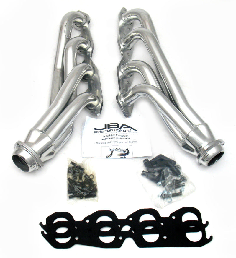 JBA 92-95 GM Truck 7.4L Vortec 1-3/4in Primary Silver Ctd Cat4Ward Header - DTX Performance