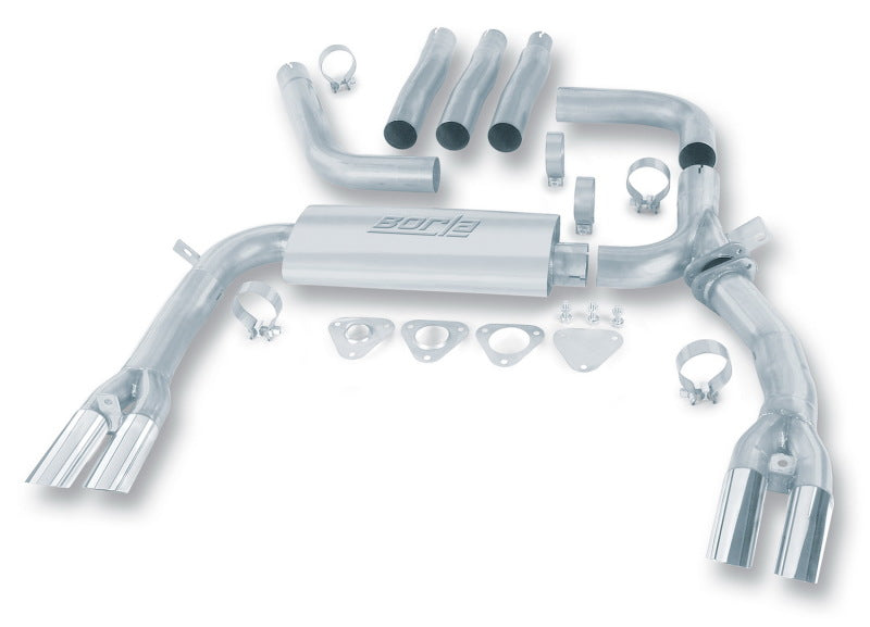 Borla 84-92 Chevrolet Camaro / Pontiac Trans Am 5.0L/5.7L V8 3in Adj SS Cat-Back Exhaust w/ Adapters - DTX Performance