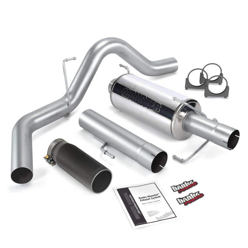 Banks Power 04-07 Dodge 5.9L 325Hp CCLB Monster Exhaust System - SS Single Exhaust w/ Black Tip - DTX Performance