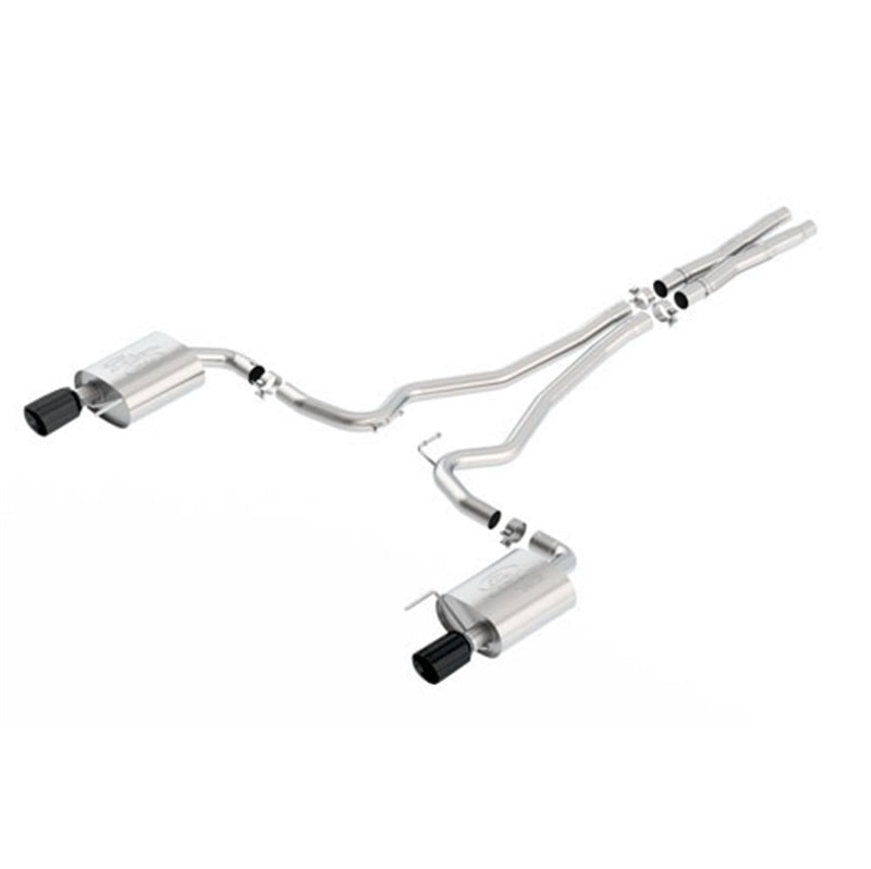 Ford Racing 2015 Mustang 5.0L Touring Cat-Back Exhaust System Black Chrome - DTX Performance