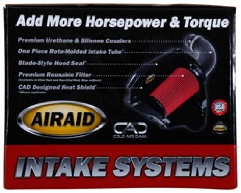 Airaid 11-14 Ford F-150 3.5/3.7L/5.0L /10-14 Raptor CAD Intake System w/ Tube (Dry / Red Media) - DTX Performance