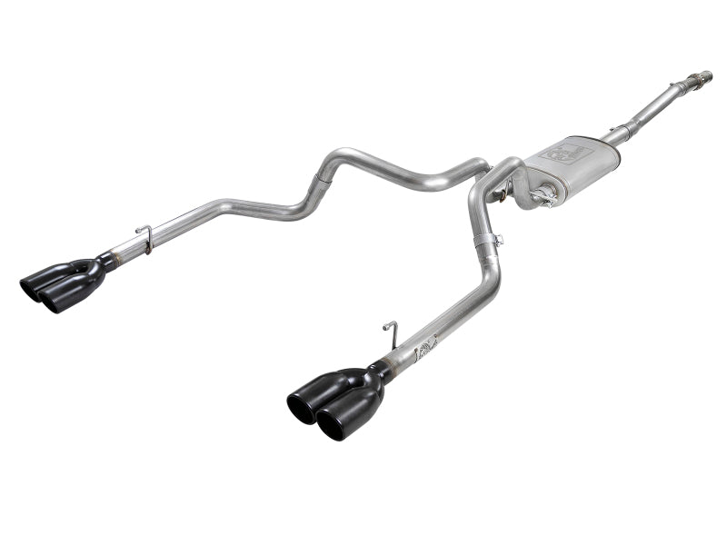 aFe Vulcan Series 3in-2-1/2in 304 SS Cat-Back 2019 GM Silverado / Sierra 1500 V8-5.3L w/ Black Tips - DTX Performance