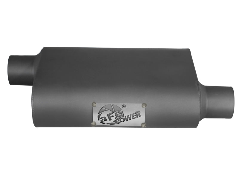 aFe Scorpion Replacement Alum Steel Muffler 2-1/2in In/Out Baffled Offset/Offset 13inL x10inW x4inH - DTX Performance