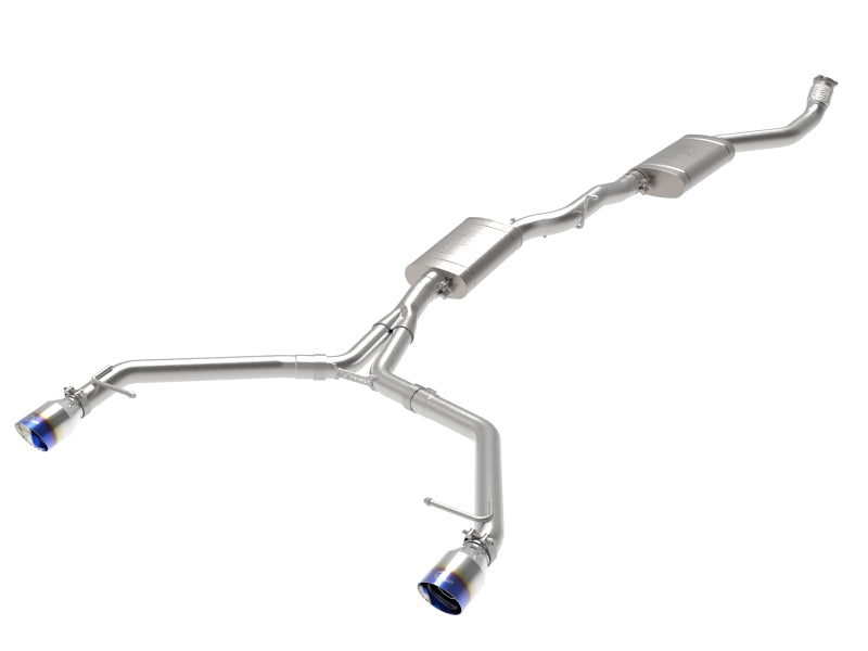 afe MACH Force-Xp 13-16 Audi Allroad L4 SS Cat-Back Exhaust w/ Blue Flame Tips - DTX Performance