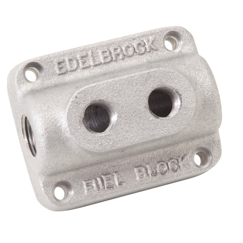 Edelbrock Fuel Block Dual Carburetor As Cast - DTX Performance