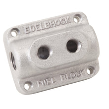 Load image into Gallery viewer, Edelbrock Fuel Block Dual Carburetor As Cast - DTX Performance