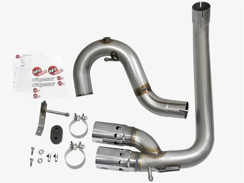 aFe Rebel Series DPF-Back 3in Side Exit SS Exhaust w/ IC Polished Tips 2016 GM Colorado/Canyon 2.8L - DTX Performance