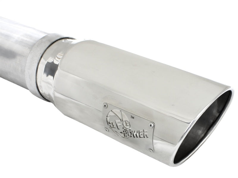 aFe Atlas 5in DPF-Back Aluminized Steel Exh Dodge RAM Diesel 13-14 6.7L (td) Mega Cab w/Polished Tip - DTX Performance