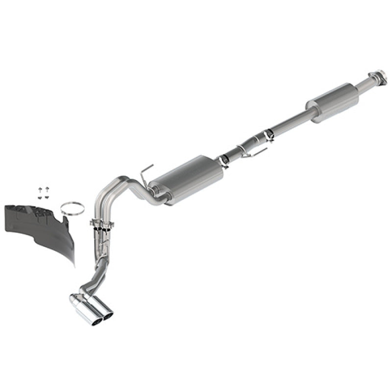 Ford Racing 21-22 F-150 2.7L/3.5L/5.0L Side Exit Touring Exhaust - Chrome Tips - DTX Performance