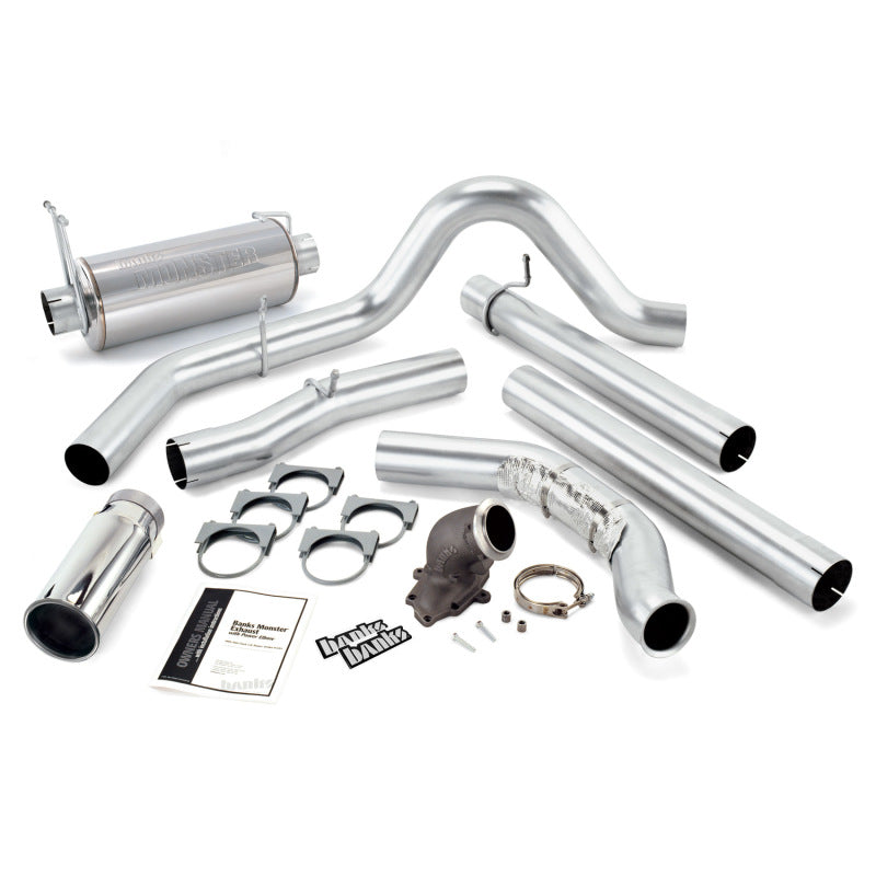 Banks Power 00-03 Ford 7.3L / Excursion Monster Exh w/ Power Elbow - SS Single Exh w/ Chrome Tip - DTX Performance