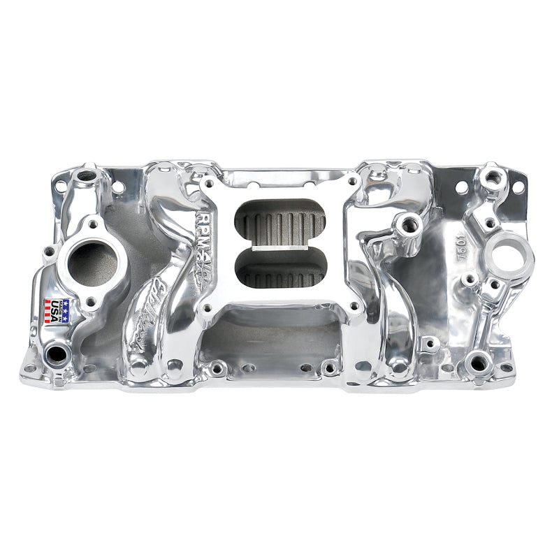 Edelbrock Polished S/B Chevy RPM Air-Gap Manifold - DTX Performance