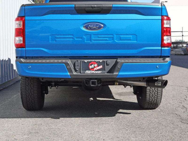 aFe Apollo GT 3in 409 SS Cat-Back Exhaust 2021 Ford F-150 V6 2.7L/3.5L (tt)/V8 5.0L w/ Black Tips - DTX Performance