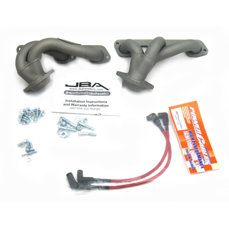 JBA 07-11 Jeep 3.8L V6 1-1/2in Primary Ti Ctd Cat4Ward Header - DTX Performance