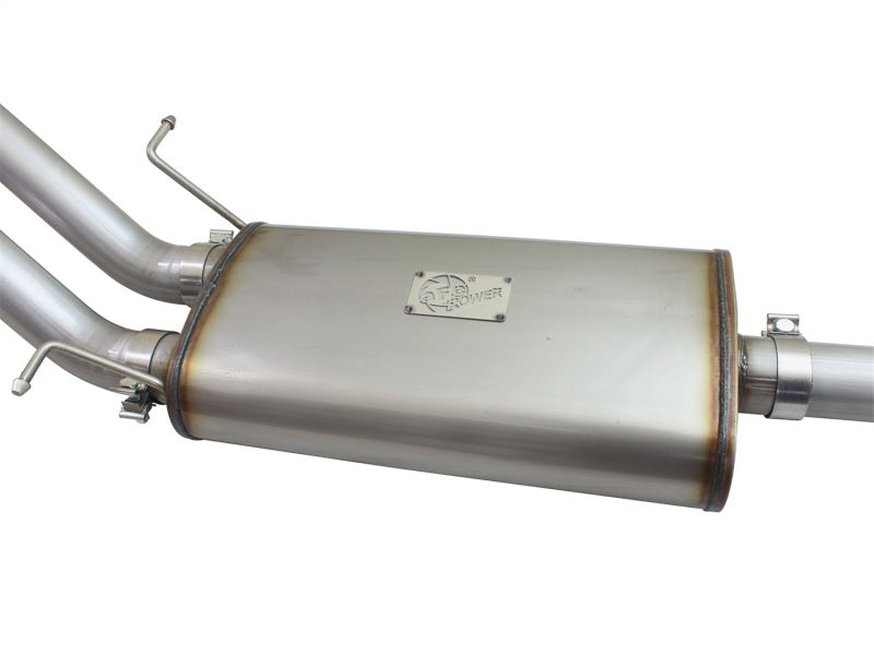 aFe Mach Force-XP Exhaust 3in Cat-Back SS 14-15 GM 1500 Trucks 4.3L/5.3L Dual Split w/ Polished Tip - DTX Performance