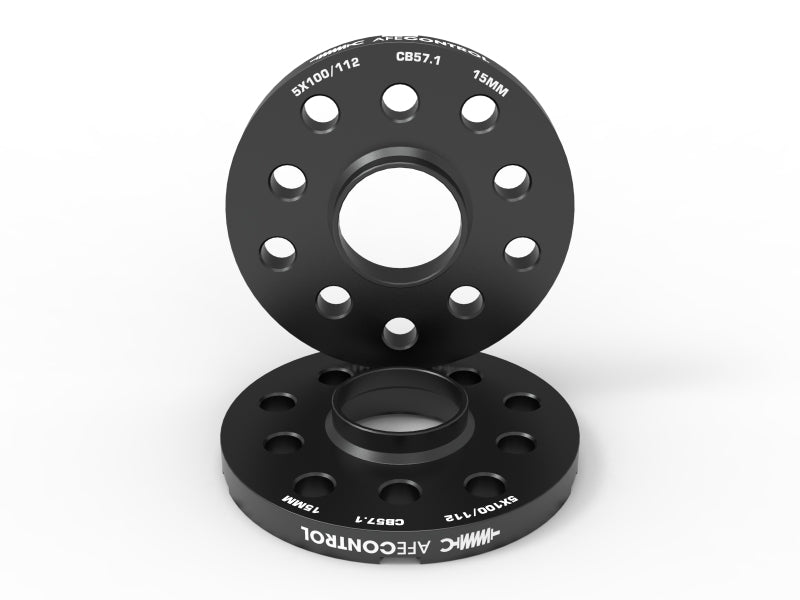 aFe CONTROL Billet Aluminum Wheel Spacers 5x100/112 CB57.1 15mm - Volkswagen/Audi - DTX Performance