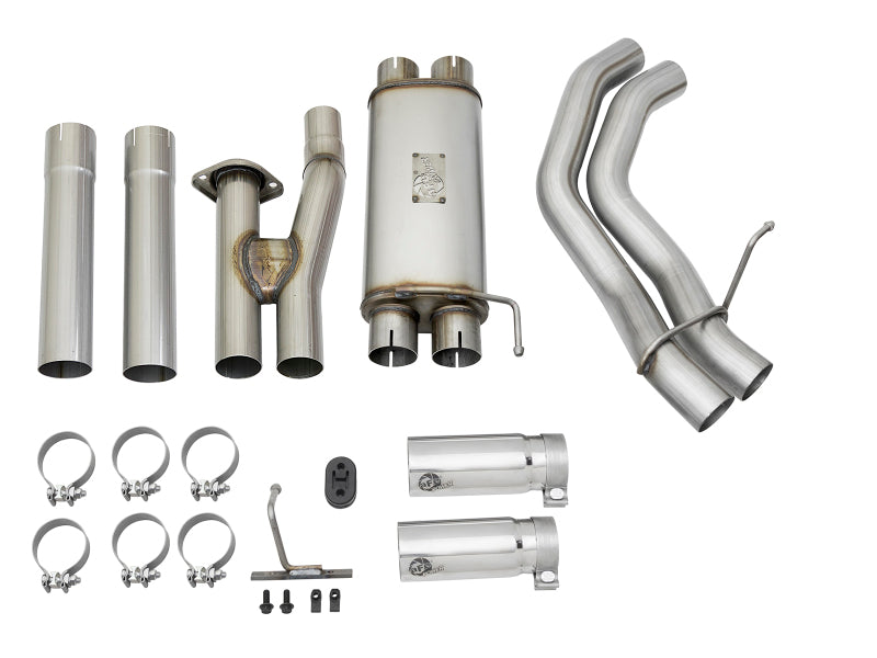 aFe POWER Rebel Series 3in 409 SS Cat Back Exhaust w/ Polished Tips 17 Ford F-150 Raptor V6-3.5L - DTX Performance