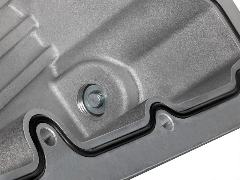 aFe Street Series Engine Oil Pan Raw w/ Machined Fins; 11-17 Ford Powerstroke V8-6.7L (td) - DTX Performance