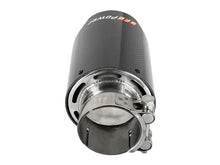 Load image into Gallery viewer, aFe MACH Force-Xp 409 SS Clamp-On Exhaust Tip 2.5in. Inlet / 4in. Outlet / 7in. L - Carbon - DTX Performance