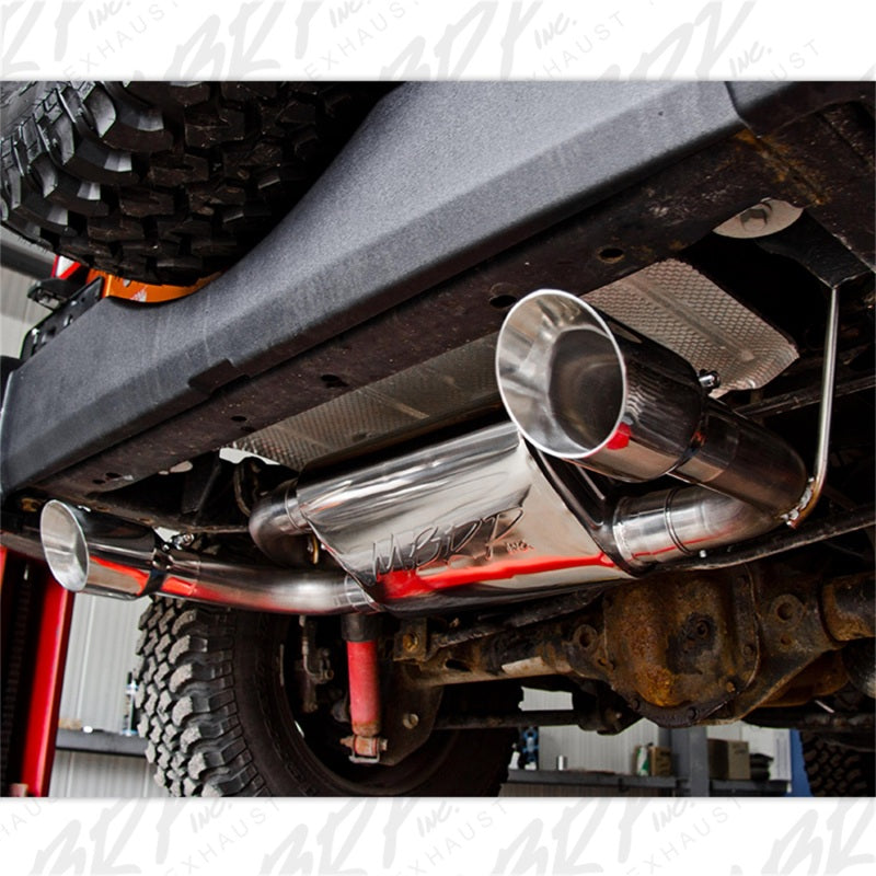 MBRP 07-14 Jeep Wrangler/Rubicon 3.6L/3.8L V6 Axle-Back Dual Rear Exit T409 Performance Exhuast Sys - DTX Performance