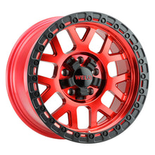 Load image into Gallery viewer, Weld Off-Road W133 17X9 Cinch 5X114.3 5X127 ET-12 BS4.50 Candy Red / Satin Black Ring 78.1 - DTX Performance